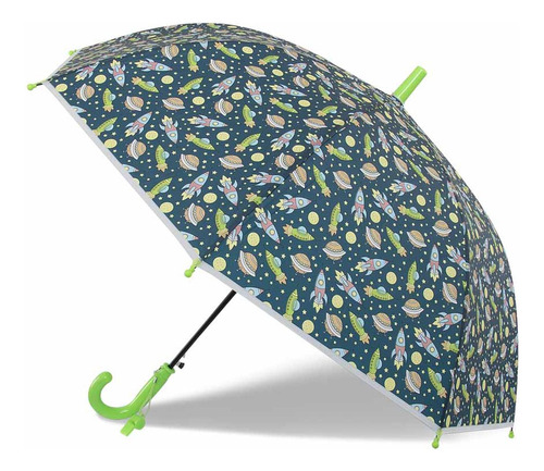 Paraguas Dino Verde Para Niño Y Niña Croydon