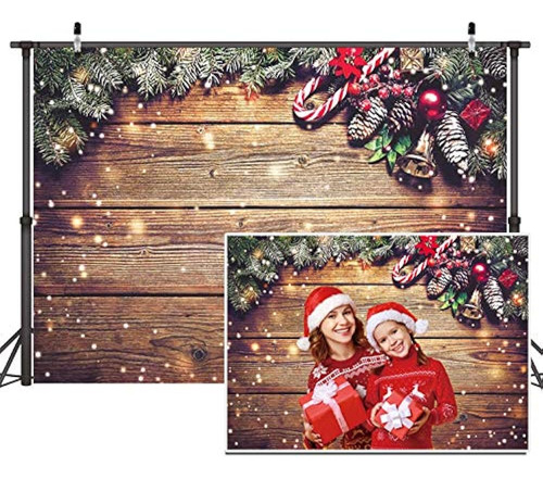 Dudaacvt 7x5ft Navidad Telón De Fondo Copo De Nieve Oro Bril