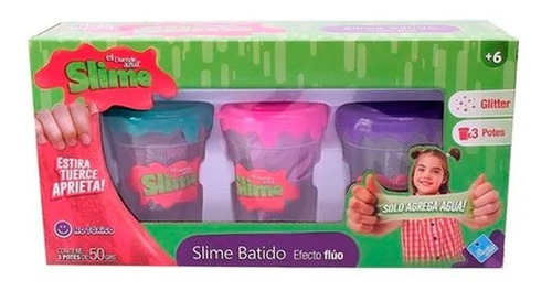 El Duende Azul Slime Flúor Para Preparar X3 7180