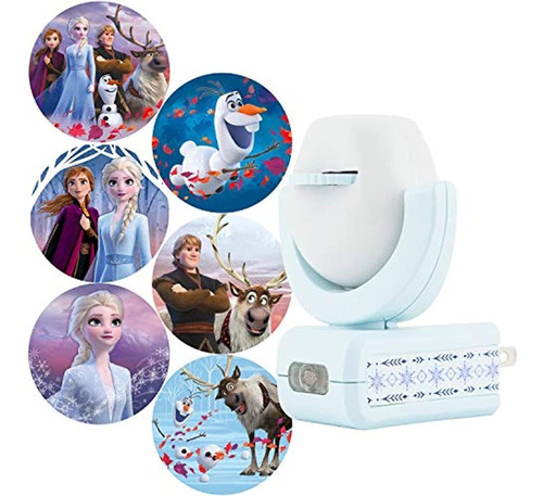 Proyectables Frozen 2 Luces Led Nocturnas, 6 Imágenes, Plug-