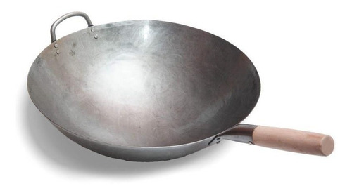 Wok Disco Sarten 40 Cms Acero Al Carbon Hecho A Mano Premium