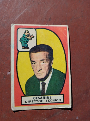 Figurita Tarjeton Cesarini Campeon 1966 Director Tecnico Nº8