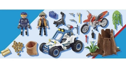 Imagen 5 de 5 de Playmobil Policia Vehiculo Todo Terreno 70570 City Action