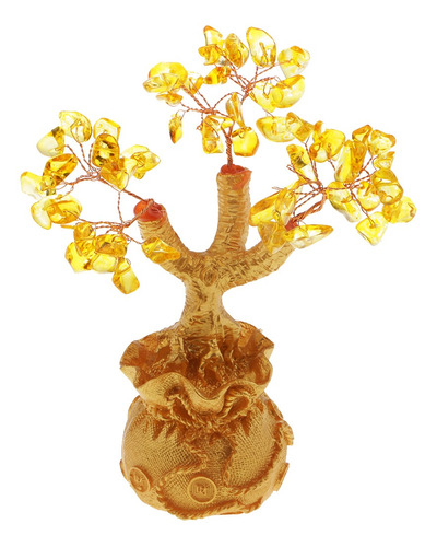 Feng Shui Trae Riqueza De La Fortuna Tree Amarillo