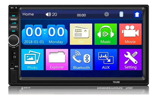 Stereo 2 Din Pantalla Táctil Mirrorlink Cámara Dvd 7018 P