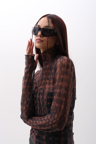 Top Polera Tul Chain Mujer Naif