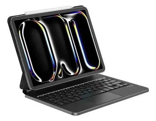 Capa Com Teclado Magic iPad Pro 11 M4 / M5 Wiwu Preto Preto