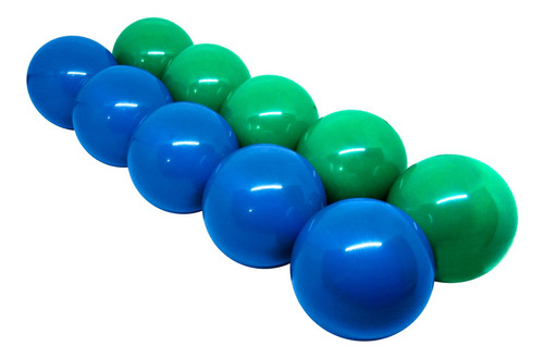 Bola De Sinuca Mata-mata Alto Brilho 50 Mm Azul X Verde