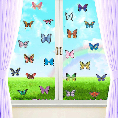 Pegatinas 3d De Colores Para Ventanas, Pegatinas Para Ventan