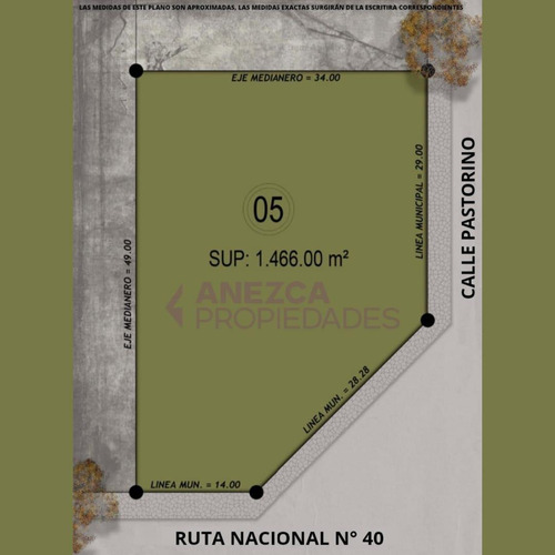 Lote 1400 M2 - En Esquina - Sobre Rn 40 - El Bolson