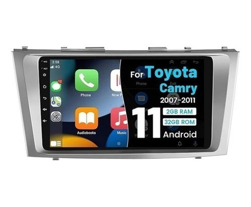 Estéreo Para Toyota Camry 2007-2011 2+32g Android Carplay
