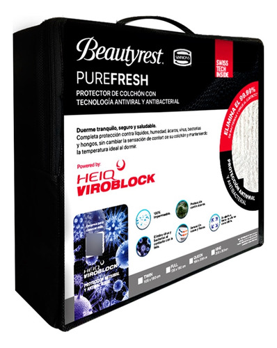 Protector De Colchón Beautyrest Purefresh Twin 1.5 Plazas