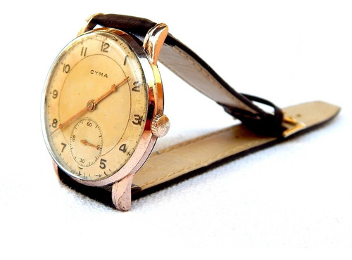 Reloj Cyma Vintage 38mm Funcionando 1940c Micronado Oro