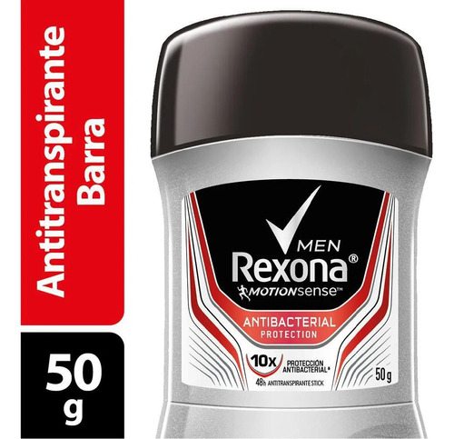 Rexona Men Desodorante Antitransp Antibac Protect Barra 50g Fragancia ANTIBACTERIAL