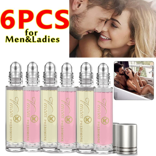 Perfume Roll On Pheromone Para Homens E Mulheres 6 Unidades