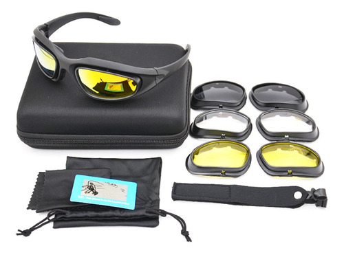 Lentes Tácticas Uv400 Polarizadas Lentes De Tiro C5 Kit De 4