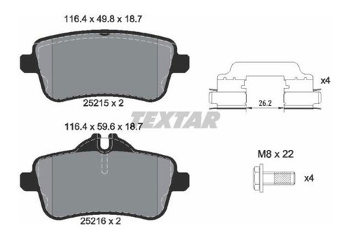 Pastilhas De Freio Tras. Mercedes Ml 350 2011-2020 W166