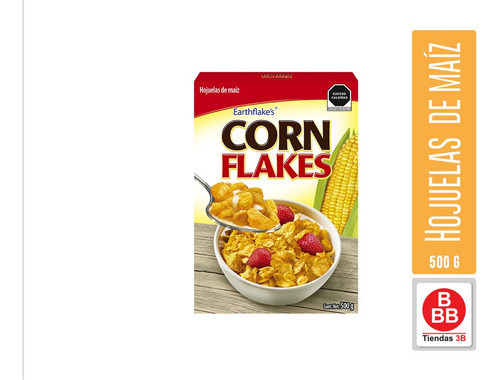 Imagen 1 de 4 de Cereal Corn Flakes Earthflakes, 500g