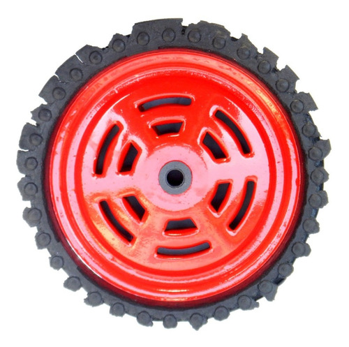 Imagen 5 de 6 de Rueda De Chapa Y Goma Para Karting Jeep Auto A Pedal Ruedas