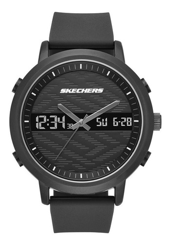 Reloj Hombre Skechers Sr5071 Cuarzo 48mm Pulso En Silicona