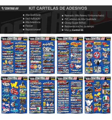 Kit 162 Adesivos M6 Bart Escobar Bruxo Resinado