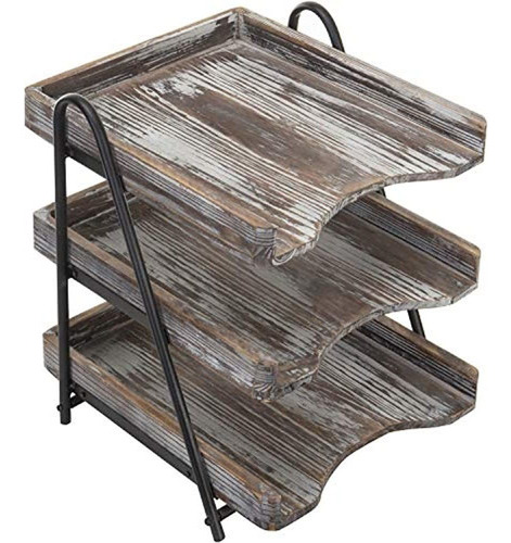 Mygift 3tier Antorcha Barnwood Estilo Computadora De Madera