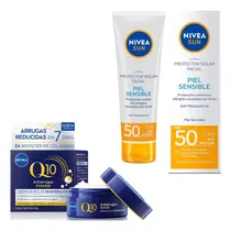 Comprar Dúo Nivea Q10 Antiarrugas Power Noche + Sun Piel Sensible Sensible Día\u002Fnoche