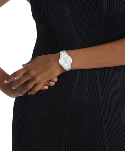 Calvin Klein Reloj Mujer Automatic 25100103 Plata 36mm Correa Plateado Bisel Plateado Fondo Agua