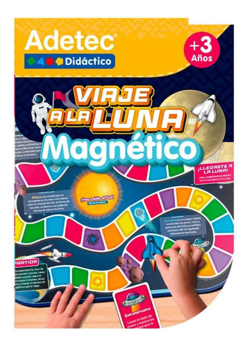 Juego Viaje A La Luna, Con Laminas Magnéticas Y Dados