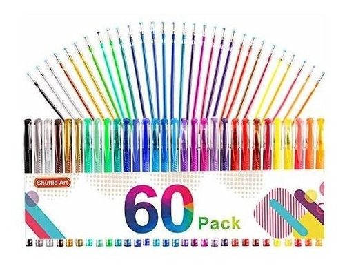 Plumas De Gel Para Colorear Pack De 30 Colores Y 30 Recargas