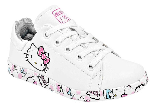 Tenis Hello Kitty Tci 6842 Color Blanco Para Niña Tx6
