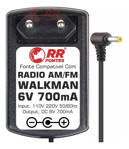 Fonte 6v Compativel Com Radio Sony Icf-sw55 Sw7600g Sw7600gr