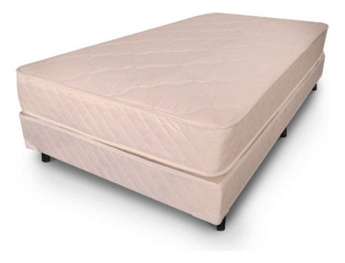 Sommier Colchón 11/2 Plaza Multiflex Rb600 Reforzado Premium Color Beige