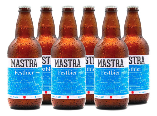 Pack Cerveza Mastra Artesanal, 6 Botellas 500ml - Festbier