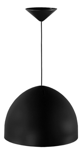 Imagen 1 de 4 de Colgante Campana Pantalla Plástica Color Negro - Deltero