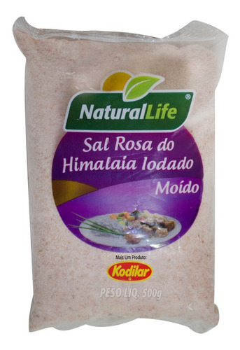 Kit De 6 Sal Rosa Himalaia Moido Natural Life 500g - Kodilar
