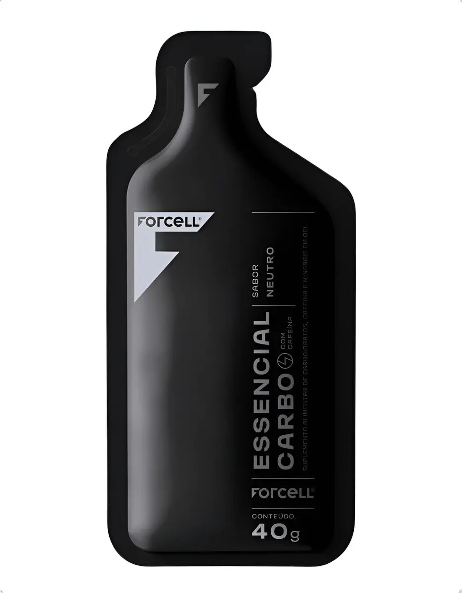 Forcell Essencial Carbo Gel 10x40g Energia Rápida Cafeína Sabor Neutro Com Cafeína