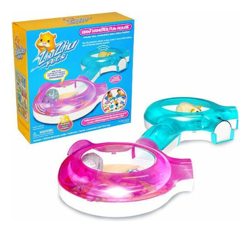 Zhu Zhu Pets Hamster Casita Doble Casa De Juegos 