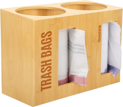 Dispensador De Bolsas De Basura 2 En 1, Soporte Para Rollos