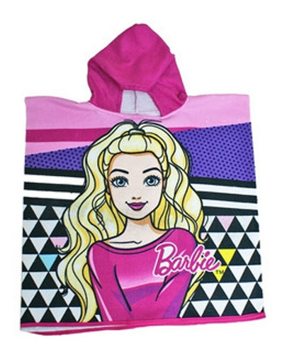 Poncho De Barbie Para Niñas Salida De Piscina Toalla 