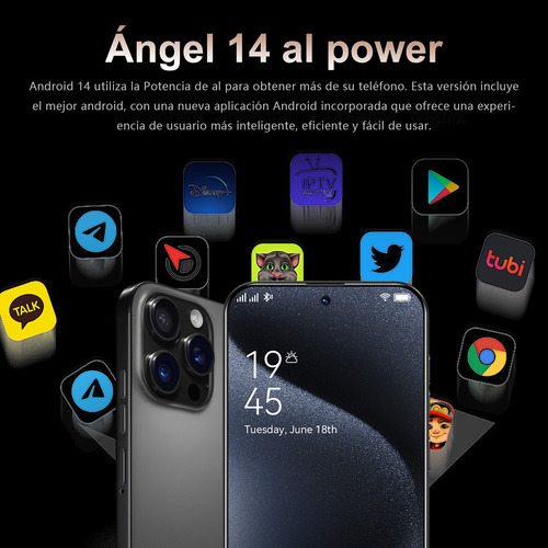 Dual Sim Android I16 Pro Max Desbloquea 512gb/12gb Ram 2025 Ultimas Ofertas Soporta 5g Wifi Android 14 Batería De Larga Duración Smartphone