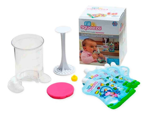 Imagen 1 de 5 de Kit Comida Para Bebe Fill N Squeeze Pouches Rellenables