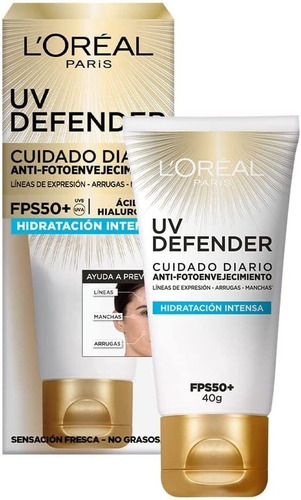 Crema Facial Hidratación Intensa Fps50+ Uv Defender L'oréal 
