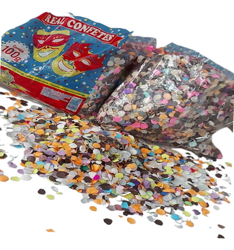 Confete De Carnaval, Kit 100 Pacotes De 100g.