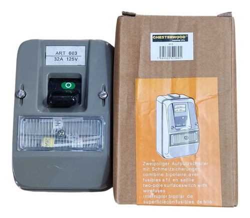 Interruptor De Pared Breaker Con Fusible 32a 125v Tripolar