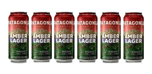 Cerveza Patagonia Amber Lager Pack X 6 Latas X 473cm3. 