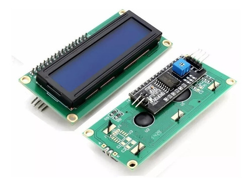 Display Lcd 16x2 1602 Fundo Azul C/ Modulo I2c Já Soldado