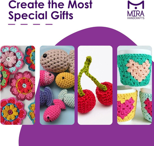 Kit De Inicio De Crochet Con 20 Madejas De Lana Acrílica, 43