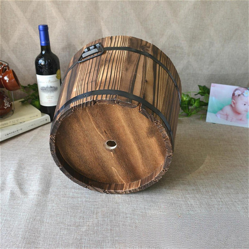Maceta De Barril Para , Adorno De Maceta De Madera Para