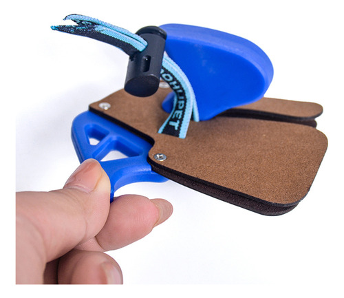 Arco Recurvo Lengüeta Compatible Con Dedo Protector Azul L